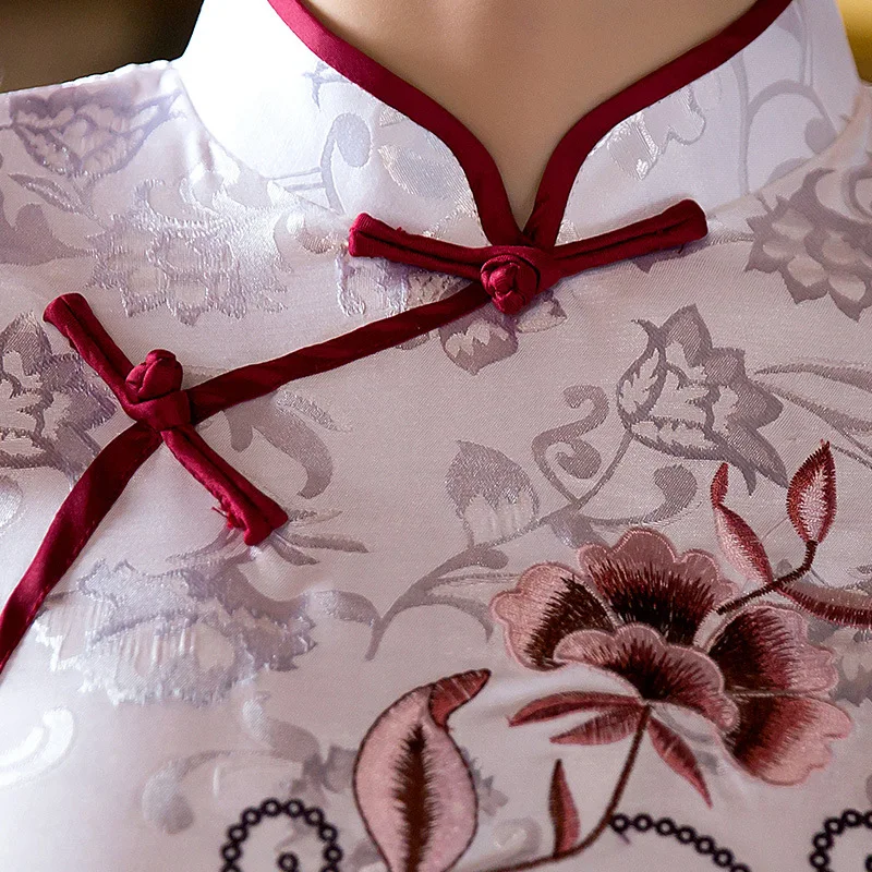 2017 модное женское тонкое китайское платье Ципао традиционное без рукавов