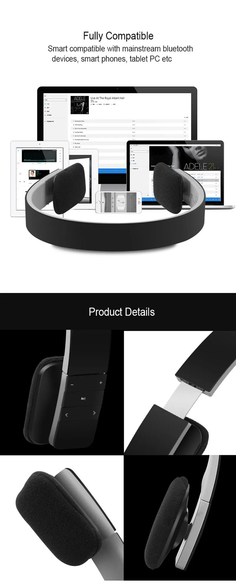 JQAIQ, беспроводные наушники, Bluetooth 4,1, стерео гарнитура, для занятий спортом, бега, гарнитура с микрофоном для Iphone, Xiaomi, Ipad, ПК, телефона на Android