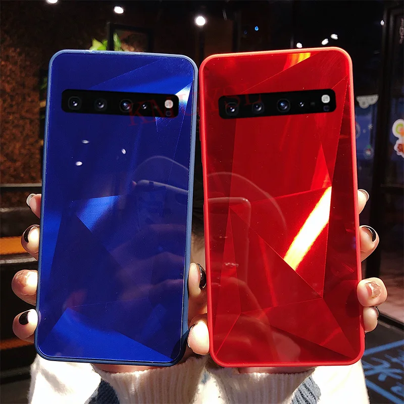 Для samsung Galaxy S10 чехол, роскошная Алмазная текстура, глянцевая зеркальная задняя крышка для samsung Galaxy S10 Plus S10E S10 Lite чехол Funda