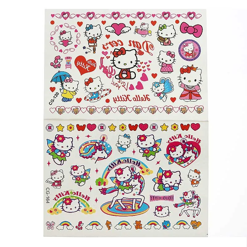 25 дизайн hello kitty Водонепроницаемая временная татуировка для детей искусство тела