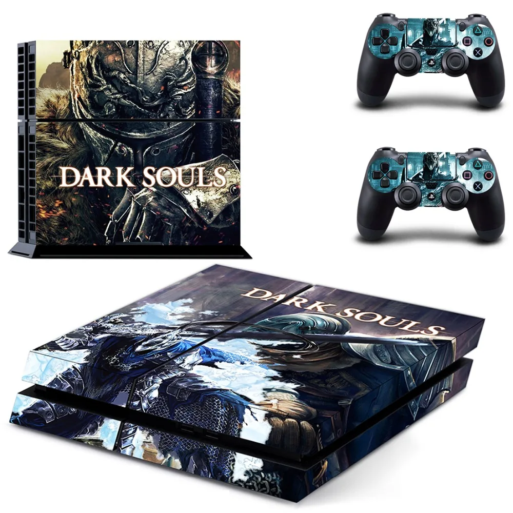Виниловая наклейка для игровой консоли Sony Playstation 4 и 2 контроллера PS4|Наклейки| |