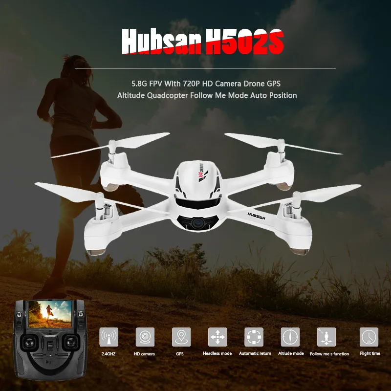 Оригинальный Hubsan X4 H502S Rc вертолет 5 8G FPV с 720 P hd-камера Дрон gps высоты Квадрокоптер