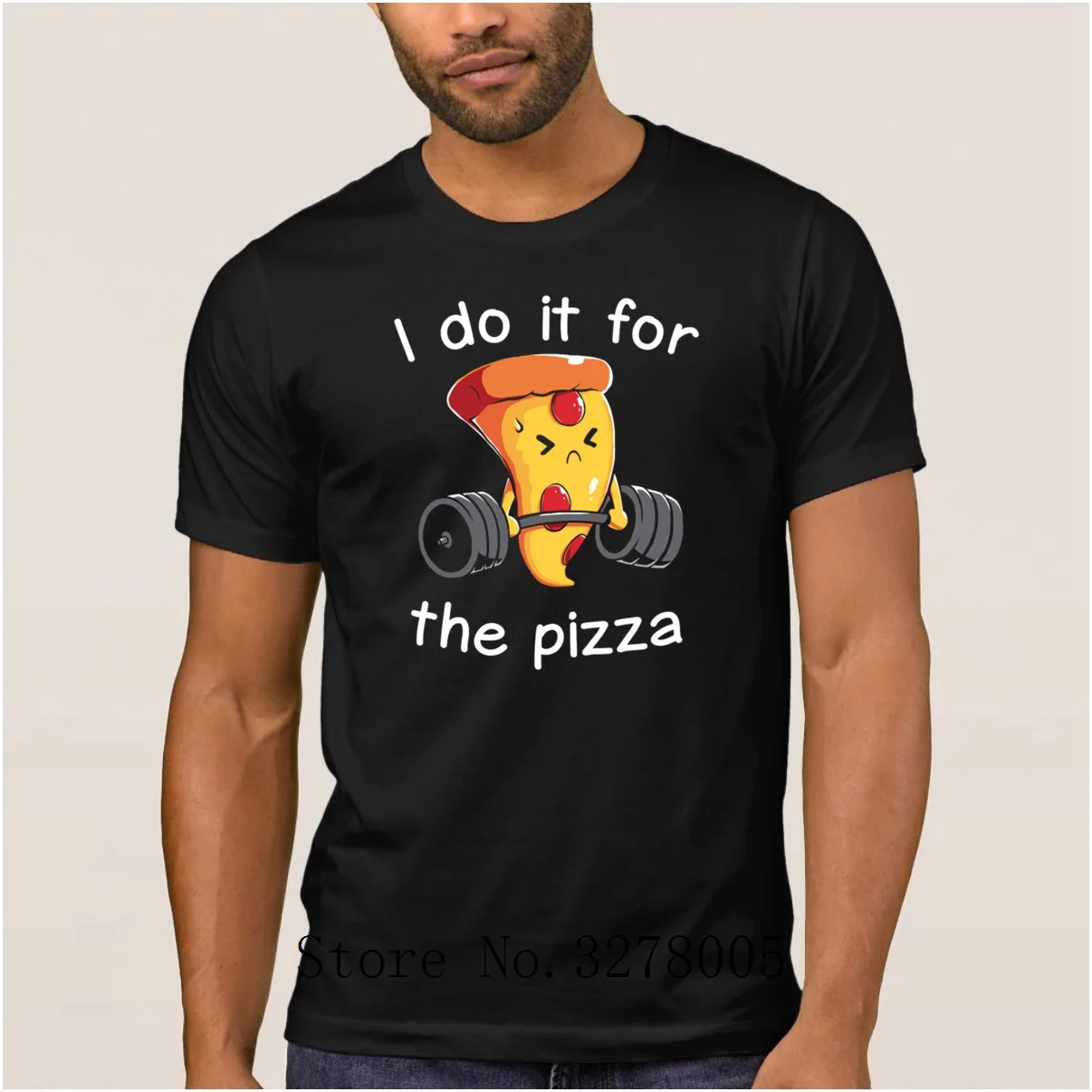 La Maxpa Make Custom Art Футболка I Do It For The Pizza Мужская футболка против морщин плюс размер 3xl