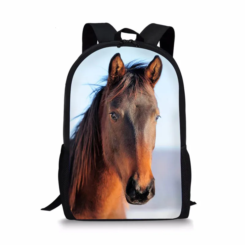 Z3246C FORUDESIGNS Kids Horse Schoolbags Prints Animal Mochila Book Bag Teenager Boys Girls School Bags Orthopedic Children Bag Pack - Цвет: Z3246C