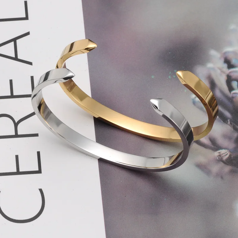 Регулируемый персонализированный браслет титановая сталь Начальная гравировка