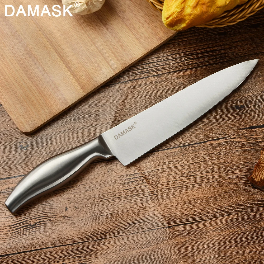 Дамасский 3cr13 набор кухонных ножей из нержавеющей стали, фруктовый нож Santoku, нож для нарезки хлеба, кухонные инструменты