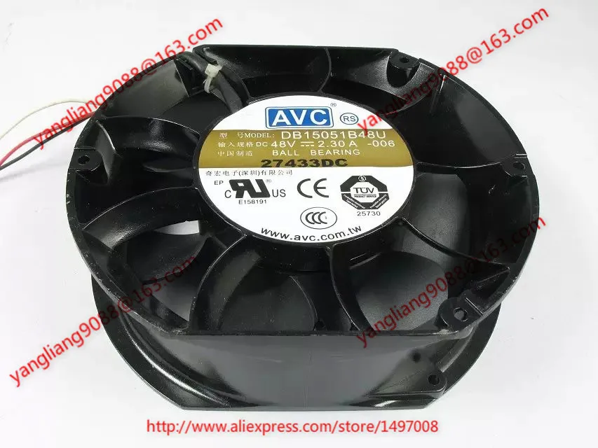 

Вентилятор охлаждения сервера AVC DB15051B48U 006 DC 48 В 150 А 150x51 мм