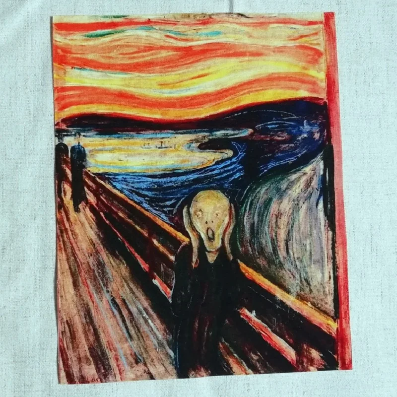 Edvard Munch картина хлопчатобумажная ткань лоскутное Скрапбукинг для