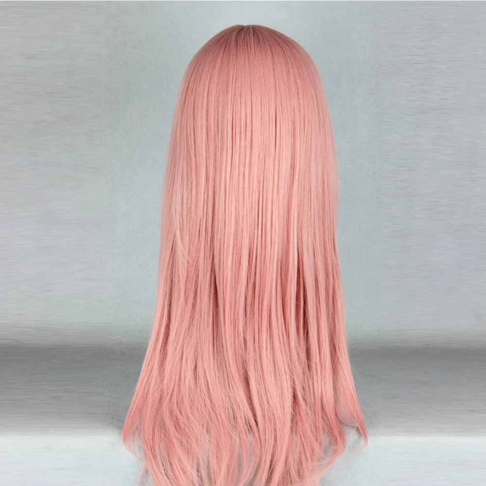 

MCOSER Free Shipping 65cm Synthetic Medium Straight hair Pink Color 100% High Temperature Fiber Wig WIG-351A
