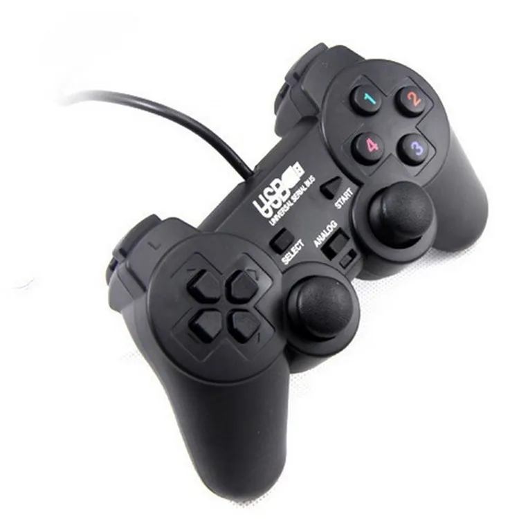 2020 NEW Wired Gamepad USB Game Controller Gaming Joypad Joystick Control for PC Computer Laptop Gamer Black Game Console