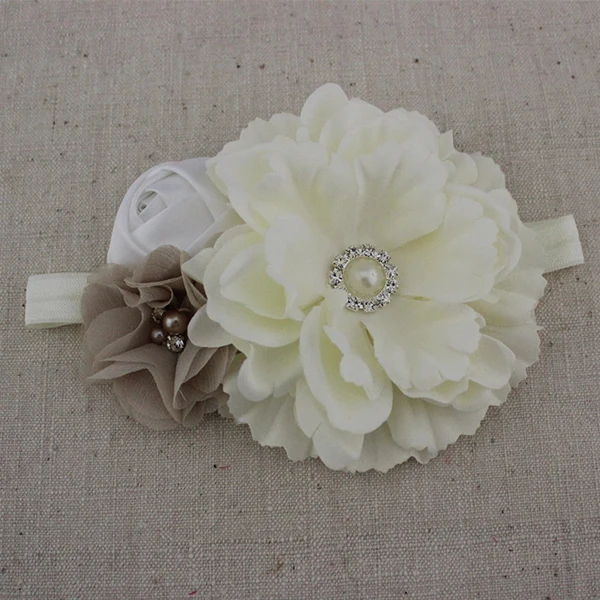 1 комплект цвета слоновой кости белые тканевые пионы цветы пояс для маленьких