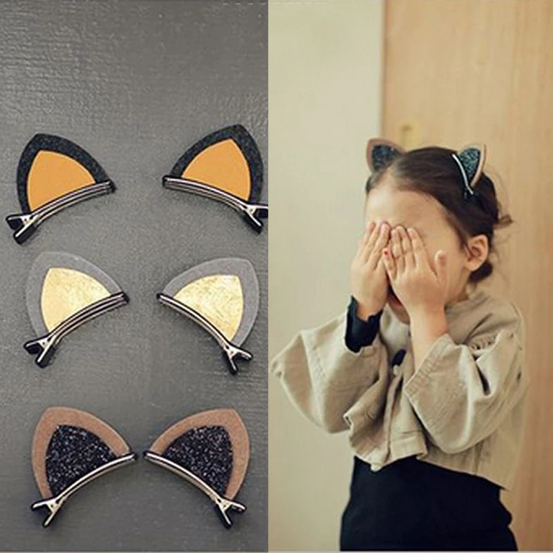 Заколка для волос девочек 6 цветов 1 шт./2 шт.|hair accessories|cat ears hairpinscat |