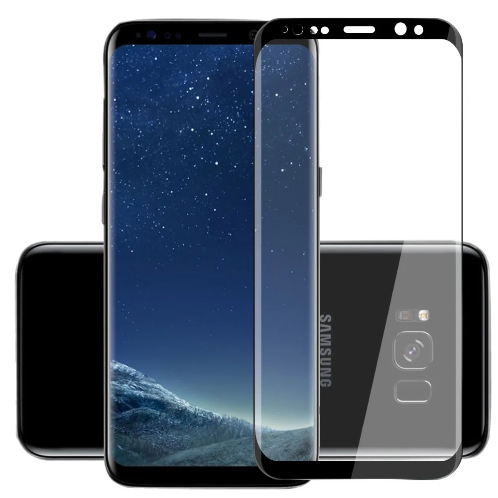 Znnco для Samsung Galaxy S8 Экран протектор 3D Изогнутые полное покрытие 9 H закаленное