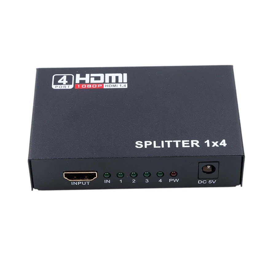 Kebidu 1 в 4 выхода порта Hdmi совместимый концентратор ретранслятор усилитель 3D 1080p с