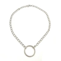 women chain round pendant necklace handmade kolye statement collar choker punk personalized necklace gothic jewelry