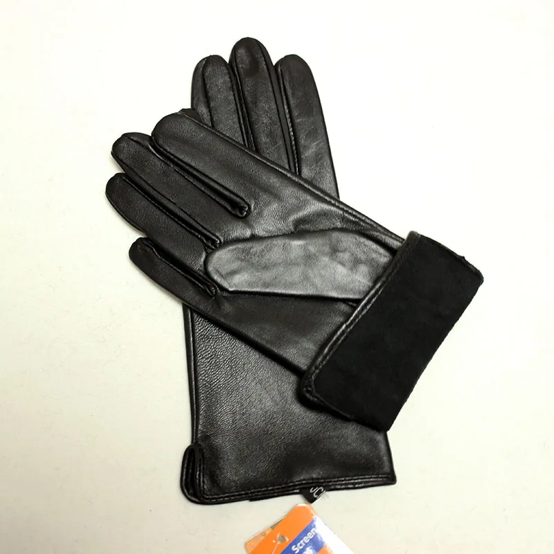 Touch screen gloves Кожаные перчатки из козьей кожи для женщин, тонкие, с сенсорным экраном, прямые, стильные, без подкладки,, овчина, перчатки для вождения на открытом воздухе, водительские перчатки - Цвет: Touch screen gloves
