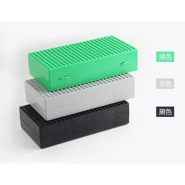 3 цвета коробка для хранения кирпичи сбора маленький размер блоки пластиковые