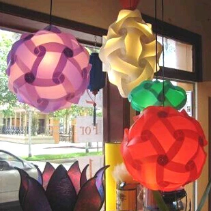 Красный 25 см/30 см/40 см современные DIY элементы IQ головоломки ZE Потолочная люстра