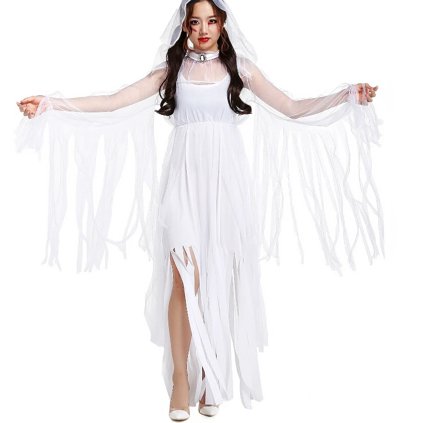Костюм для Хэллоуина COLDKER платье невесты Зомби костюм косплея Дамский