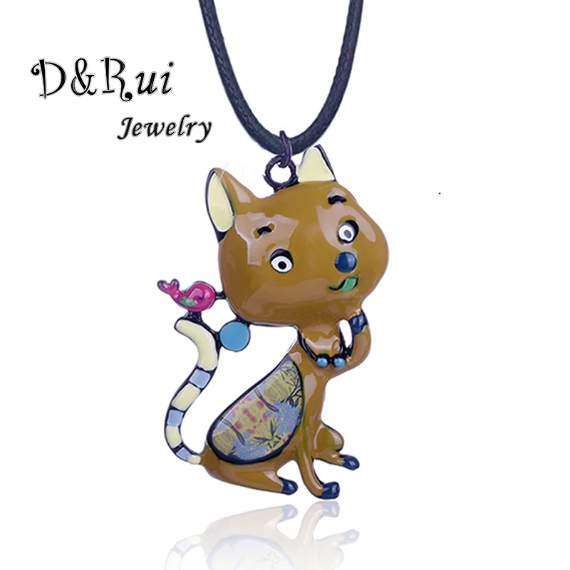 D &amp Rui Женская бижутерия ожерелье животное кошка птица животные подвеска
