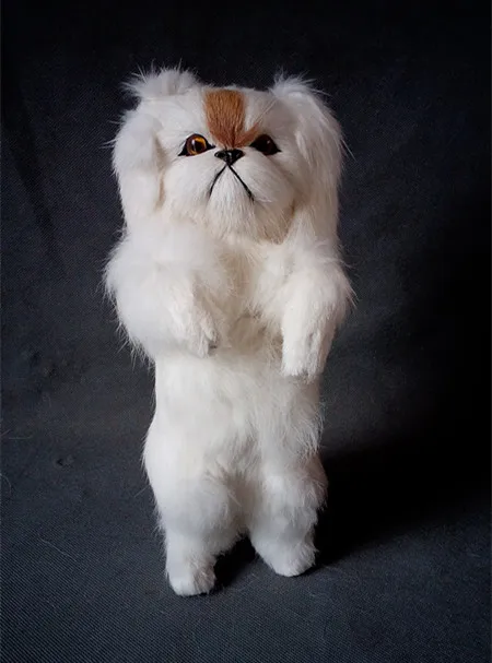 

simulation Pekingese dog toy about 25x8cm, lifelike & furry fur dog model home decoration gift t109