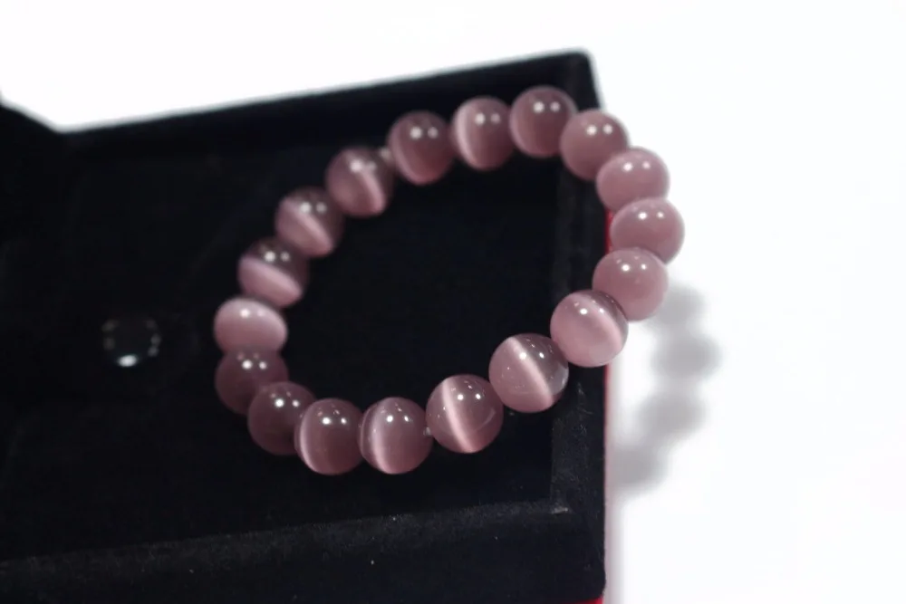 Браслеты из натурального фиолетового опала 8 мм Женский Энергетический