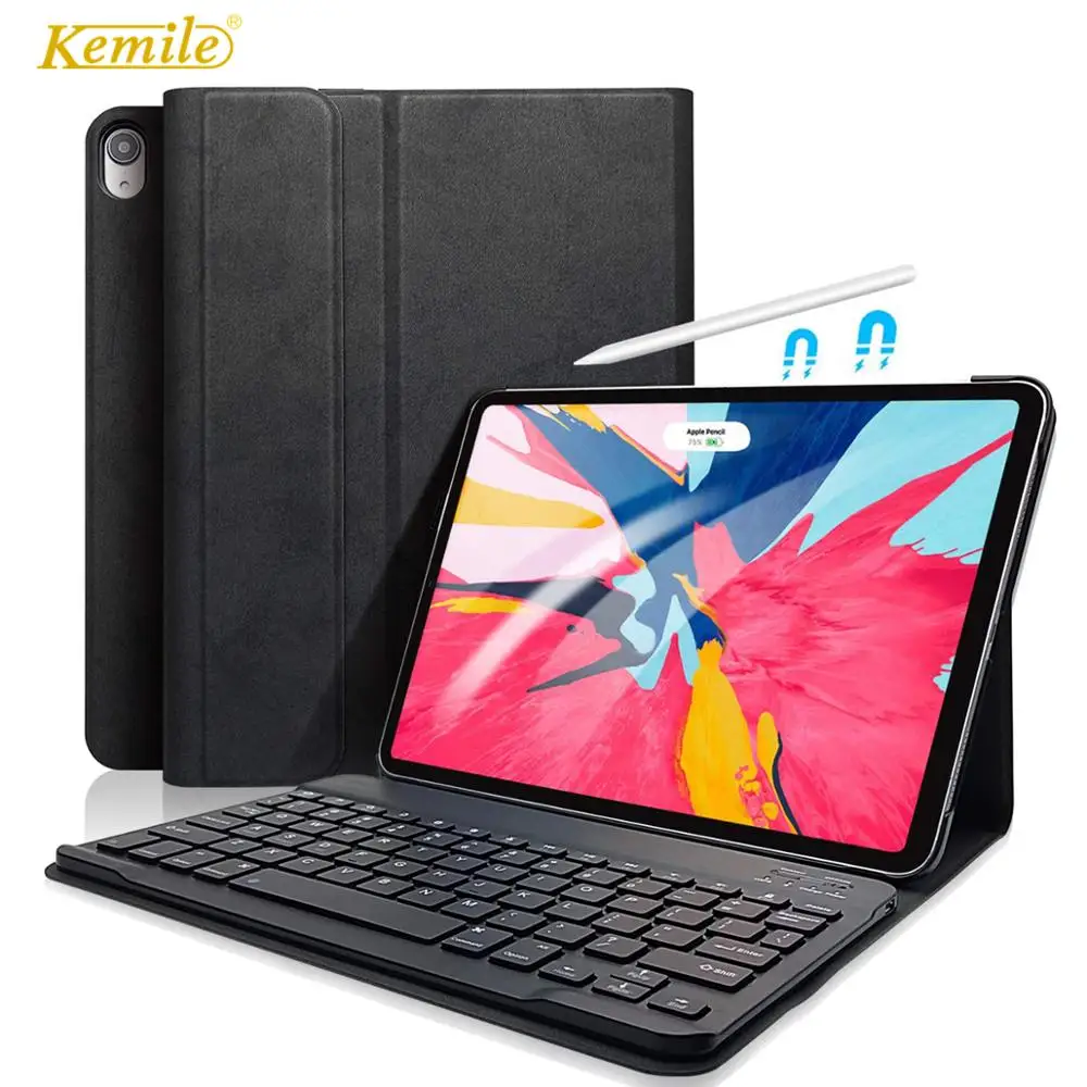 Для нового iPad Pro 11 Чехол W Беспроводная Bluetooth клавиатура Смарт кожаный защитный