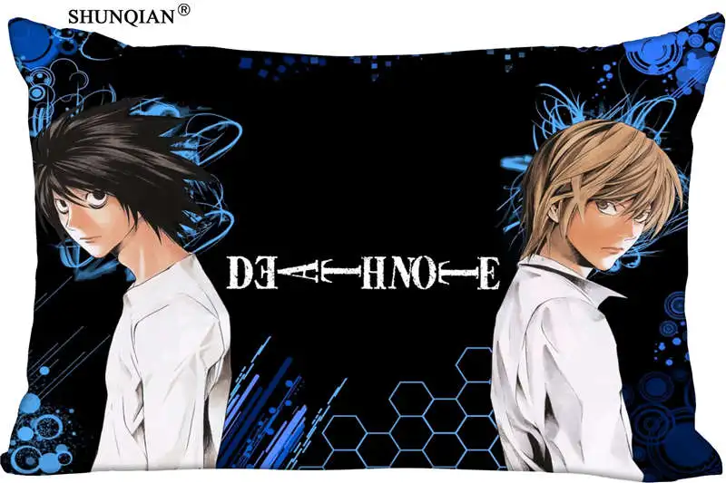 Наволочка на заказ с принтом Death note прямоугольная флип-Обложка молнии размер 45x35