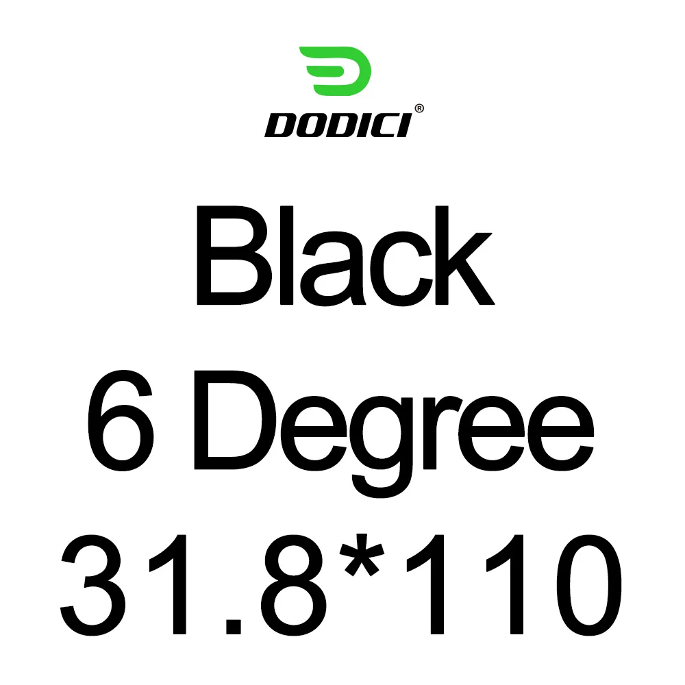 Black 110mm DODICI велосипедный руль из углепластика волокна стержня стержень для дорожного велосипеда MTB углеродный стол 6 градусов жемчуг Краски блеск для губ 31,8*80/90/100/110/120/130 мм - Цвет: Black 110mm