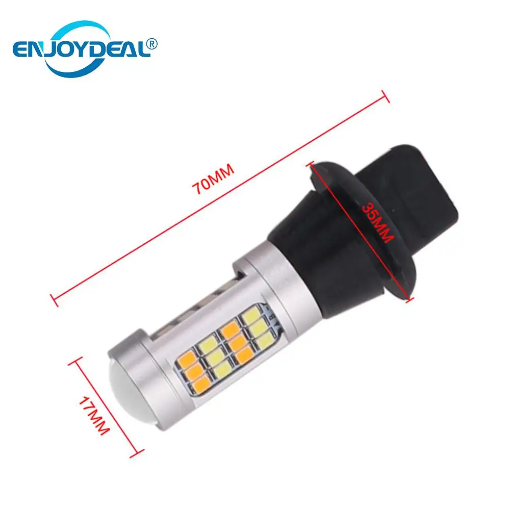 Новый 2 шт. 7440 2835 42 SMD автомобиль 42LED DRL дневные ходовые огни двойной цвет