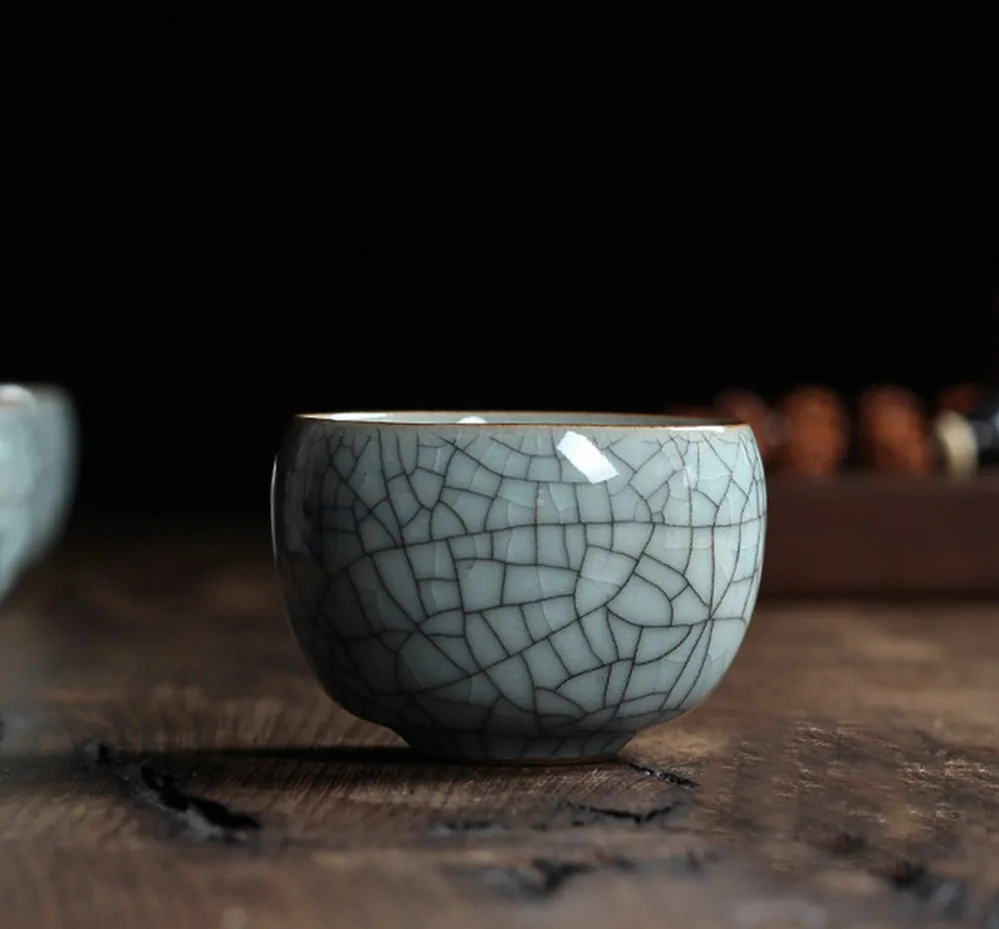 1 шт. Стаканчик из Celadon Longquan crespitate китайский фарфор эскимо кунг-фу китайский чай игра