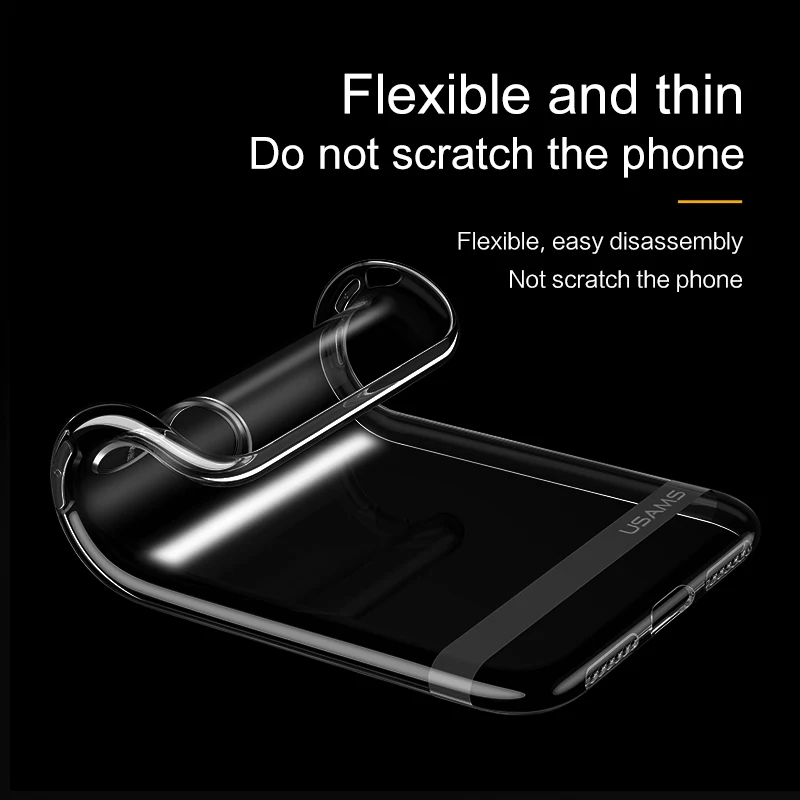 USAMS Оригинальный чехол для iPhone X ультра-тонкий ТПУ iPhoneX защитный телефона |