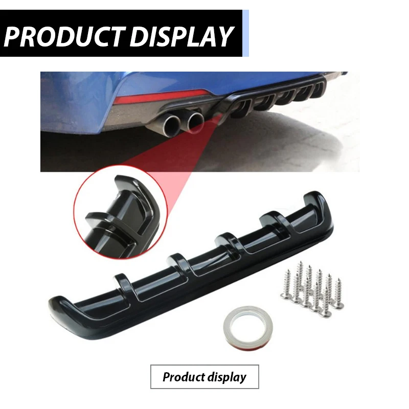 

Universal Car Rear Bumper Spoiler ABS Stickers for Toyota Corolla Seat Leon Jeep Fiat Skoda Fabia Rapid Renault Duster