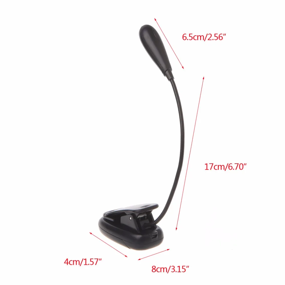 

HNGCHOIGE 1.2W Flexible Arm Dimmable 7 LED USB Table Lamp Clip-on Bed Reading Table Light Reading Music Light