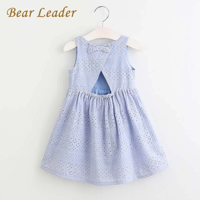 Bear leader/платья для девочек 2020 Новая летняя одежда принцессы с цветочным принтом