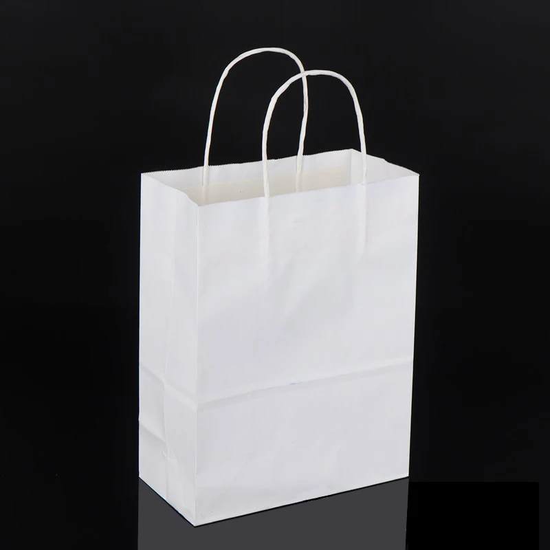 White Новые бумажные мини-пакеты, красочные пакеты 21*15*8 см, подарочная упаковка с открытым верхом, бумажные подарочные пакеты,, вечерние бумажные пакеты - Цвет: White