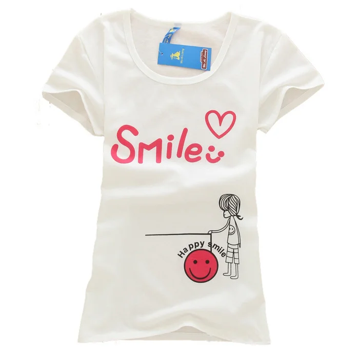 2018новая футболка женская высокое качество Свободный Топ с коротким рукавом