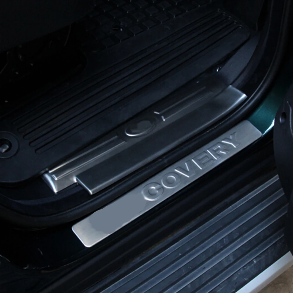 

Door Threshold Strip Welcome Pedal Guard Cover Trim Sticker For Discovery4 LR4 Discovery 4 Interior Accessories
