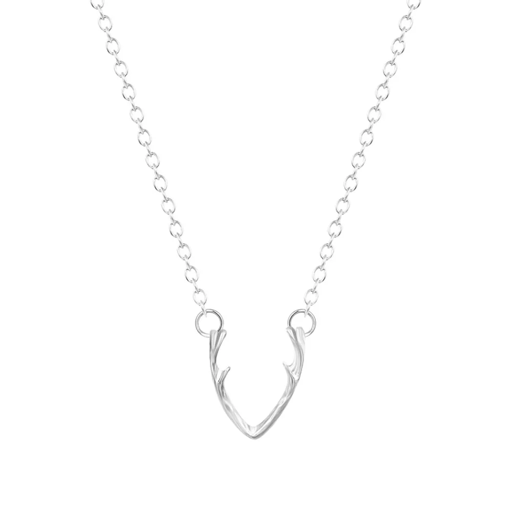 Kinitial модные очаровательные ожерелья оленьи рога кулон из животных ожерелье