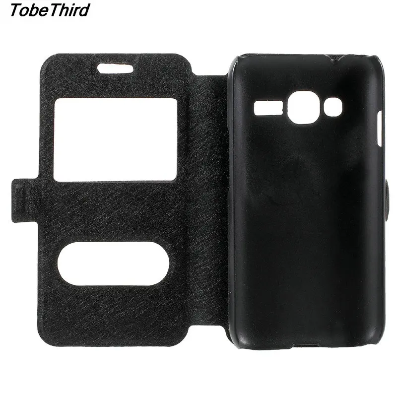 For Samsung J1 Mini Prime Case Silk Grain Dual View Window Leather Magnetic Flip Cover Galaxy | Мобильные телефоны и