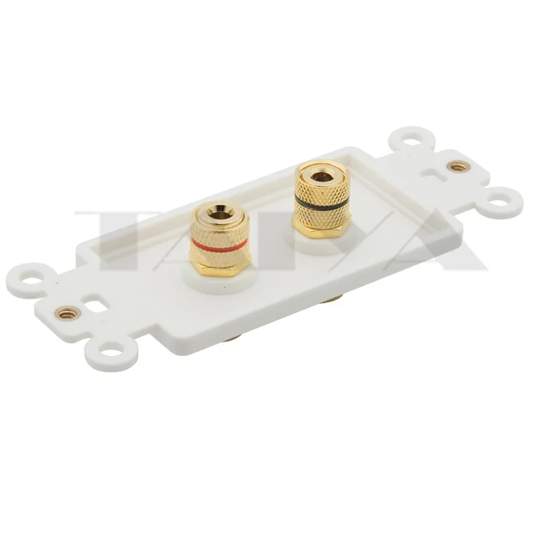 2 порта динамик банан звуковая коробка настенная пластина Поддержка бесплатный