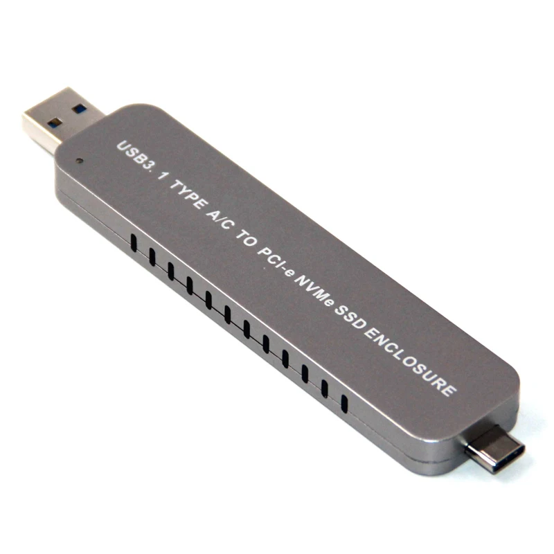 M key NVME PCI Express M.2 корпус SSD hdd 2 в 1 USB3.1 Type A C к PCI-E NGFF портативная коробка для Samsung 960 EVO