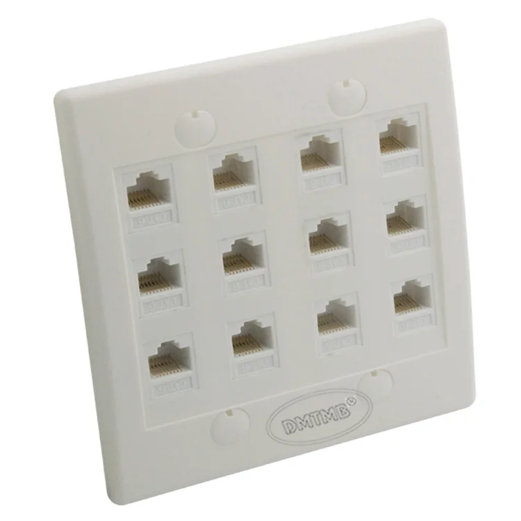 Настенная пластина CAT6 rj45 2 шт. с 12 портами|network wall plate|face platewall plate |