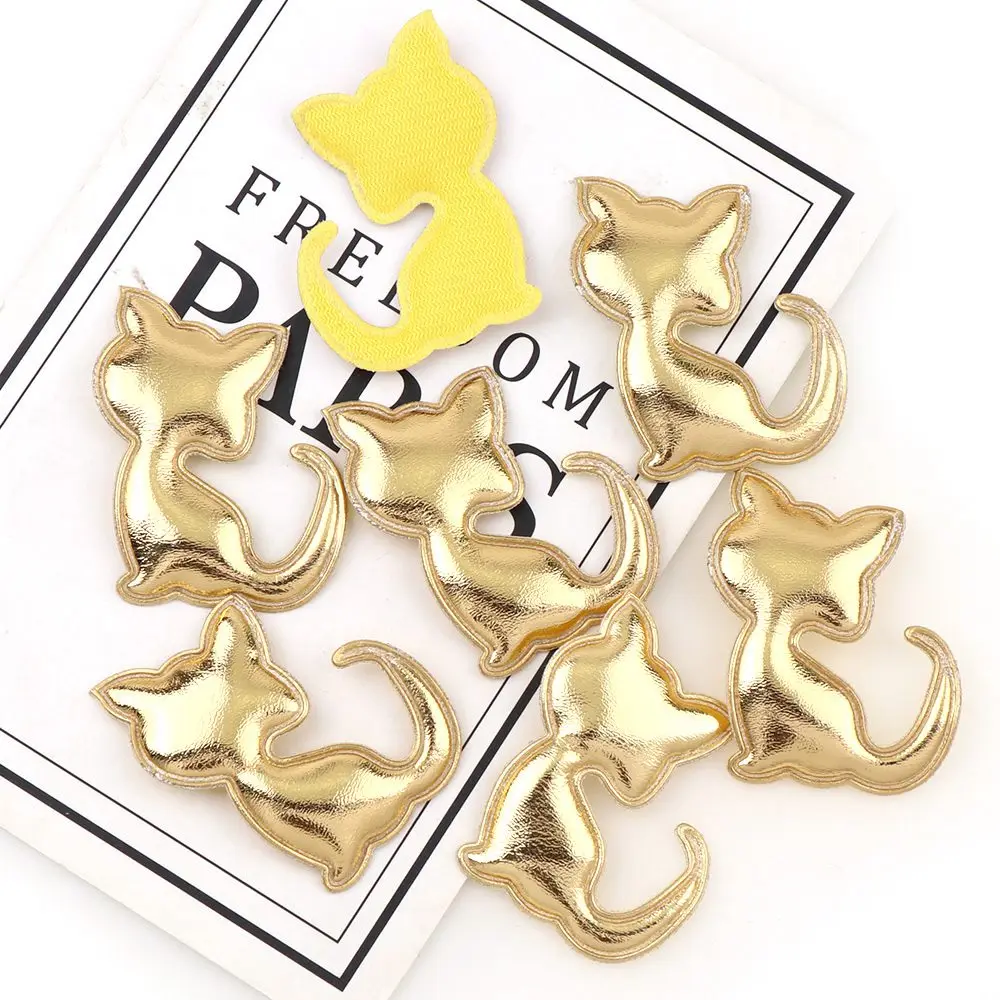 yellow 10 шт. 6 цветов нашивки из искусственной кожи Мягкий войлок сердце Корона Звезда Форма Ткань Одежда аппликации для украшения DIY аксессуары для волос - Цвет: yellow