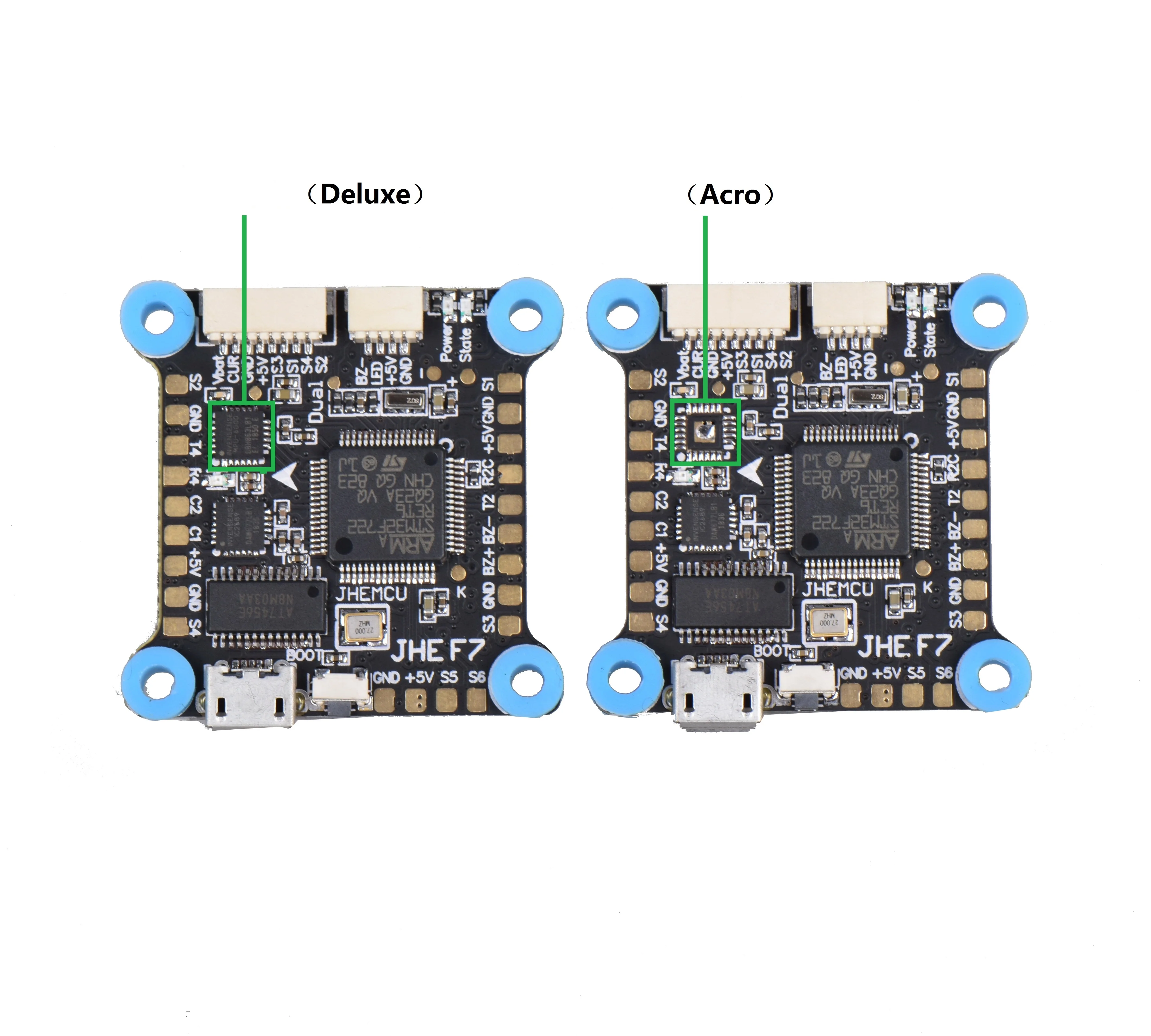 JHEMCU двойной гироскоп F7 Контроллер полета AIO OSD 5V 8V BEC & черный ящик 30 5x30 5 мм для