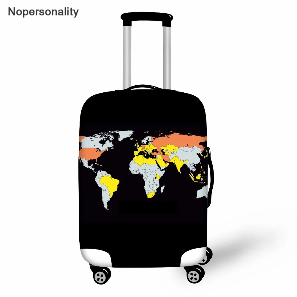 Nopersonality принт карта путешествия защитный чехол на чемодан плотные эластичные