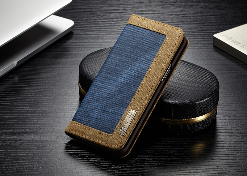 Чехол-книжка Me для samsung Galaxy S10, S9, S8 Plus, S10E, роскошный джинсовый холщовый чехол-кошелек для samsung Note 10, 8, 9, S6, S7 Edge, чехол