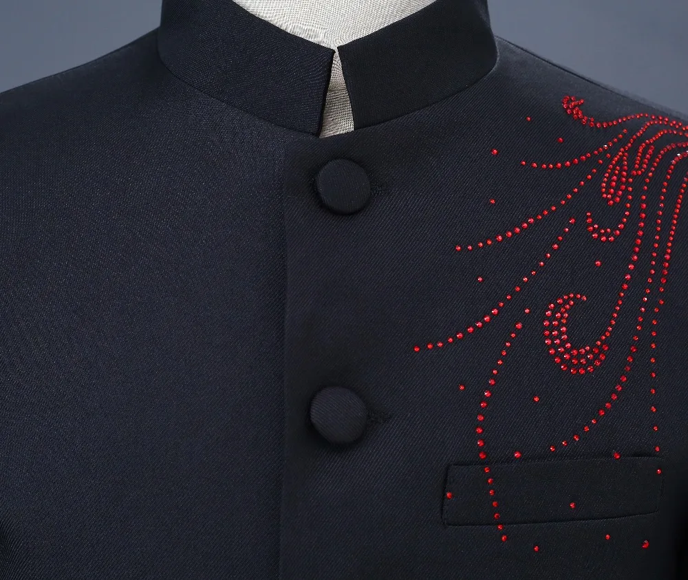 2018 New Elegant Brand Wedding Mens Suit Flower Single Breasted For Men Slim Fit Groom Tuxedo Blazer Costume Homme Mariage | Мужская