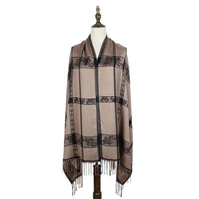camel Жаккардовые накидки из пашмины, искусственный шелк, Пейсли, плед, женские накидки, шали, шарфы, Женский палантин, тканые шарфы, шарфы для девушек - Цвет: camel