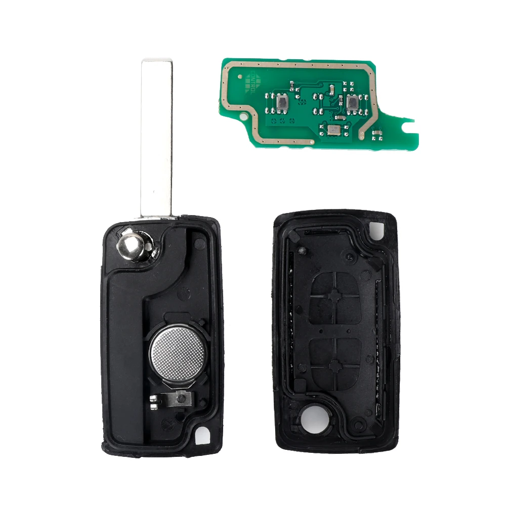 VDIAGTOOL складной Автомобильный ключ с 2 кнопками для Peugeot 207 307 308 3008 407 433 МГц PCF7961 HU83